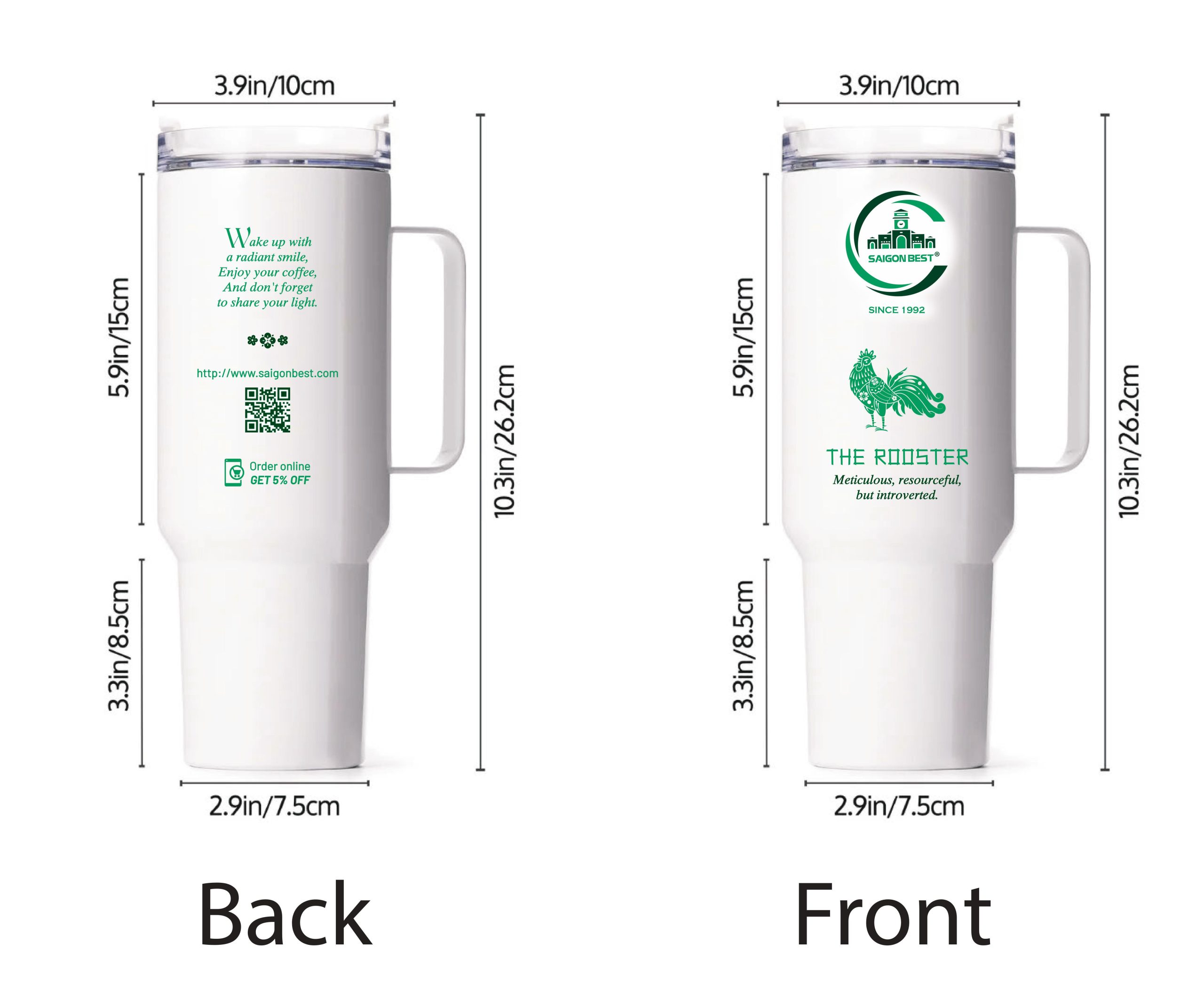 Rooster Logo Cup